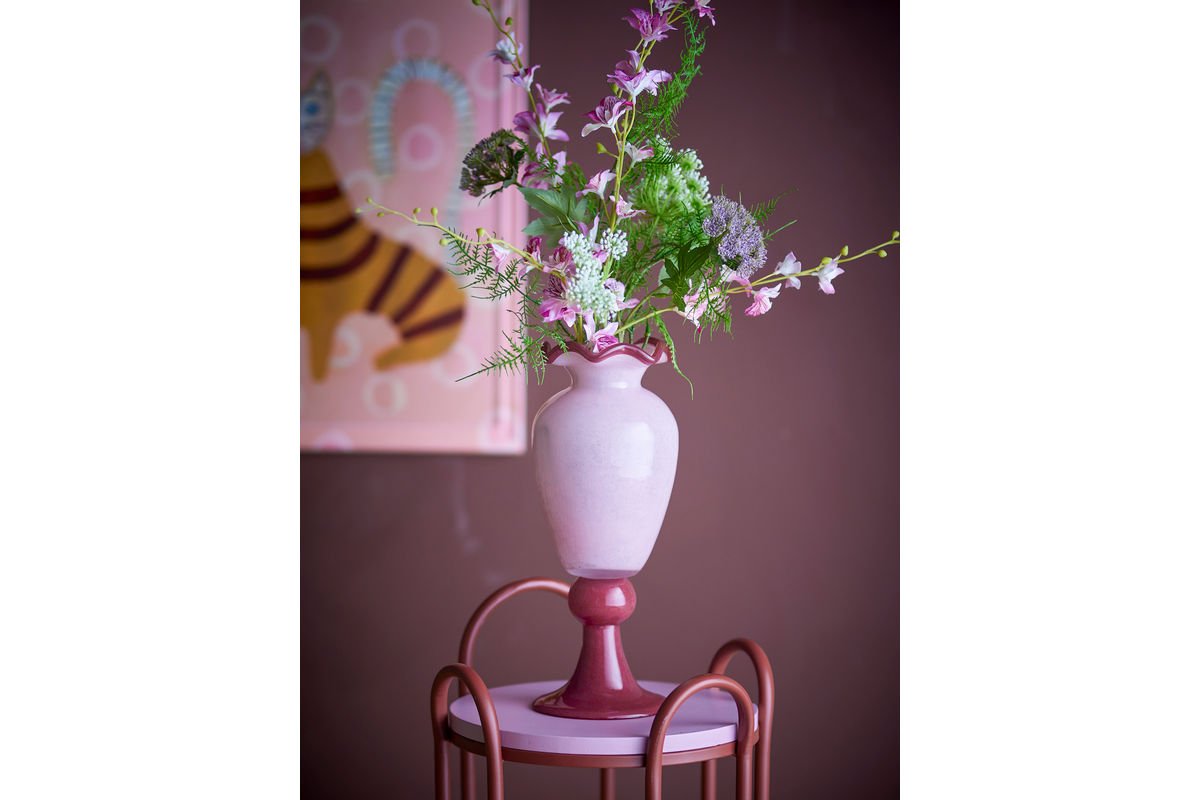 Vase „Roselle“ – Rosafarvet glas