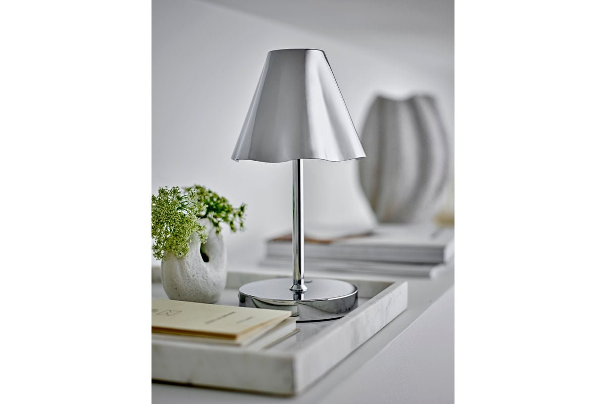 Vase Zola - Hvid, af stentøj, rundet