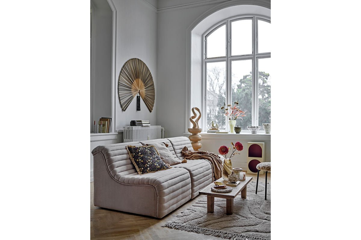 Lounge lænestol Taupe - i moderne retrostil