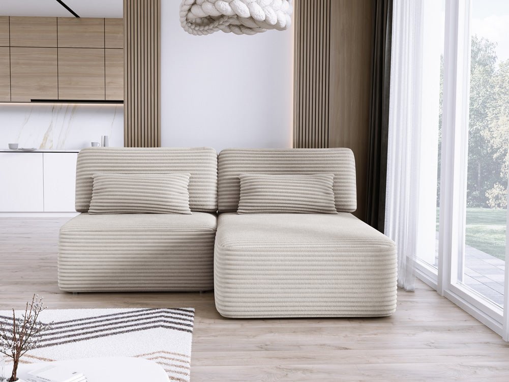 Designer Sofa Tilia Cordfløjl med sovefunktion og opbevaringsplads