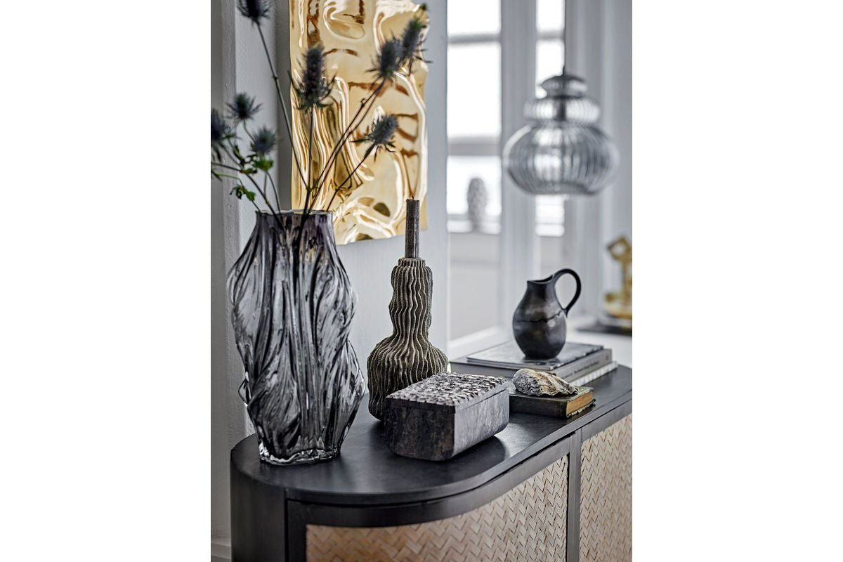 Vase „Elowen“ – Graues Glas