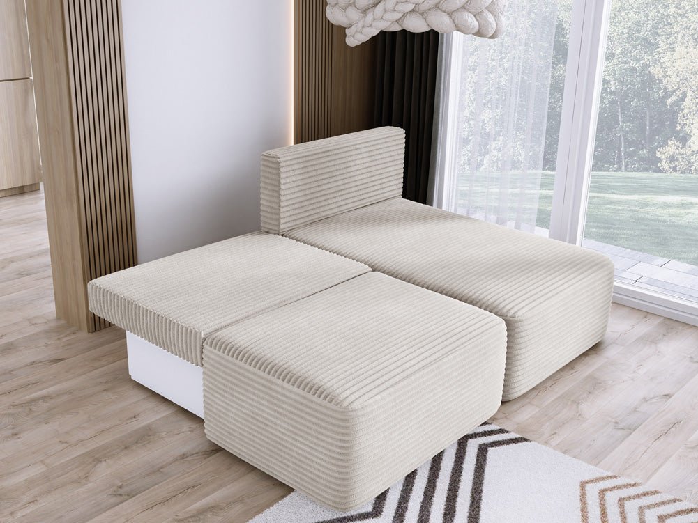 Designer Sofa Tilia Cordfløjl med sovefunktion og opbevaringsplads