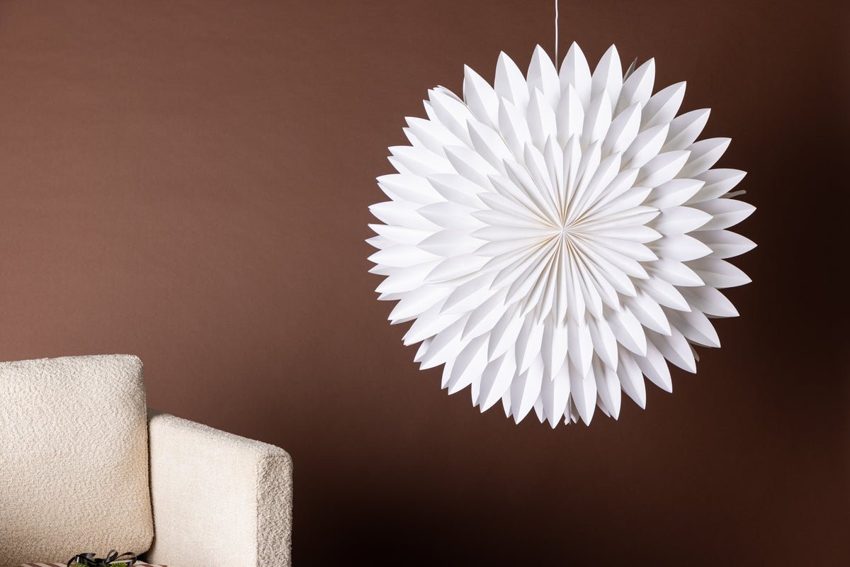 Weihnachts-Deckenleuchte Starla - weiße Sternform in 2 Größen