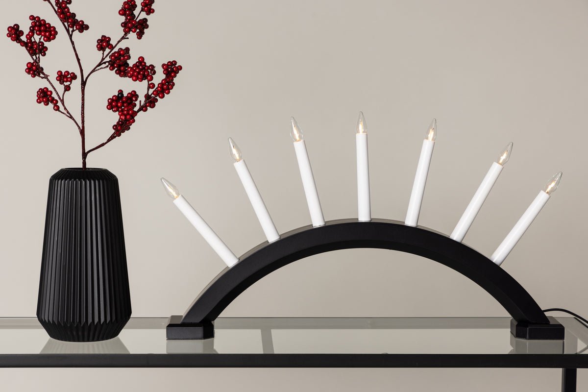 Julebelysning Elira - Adventslysestage med 7 stearinlys