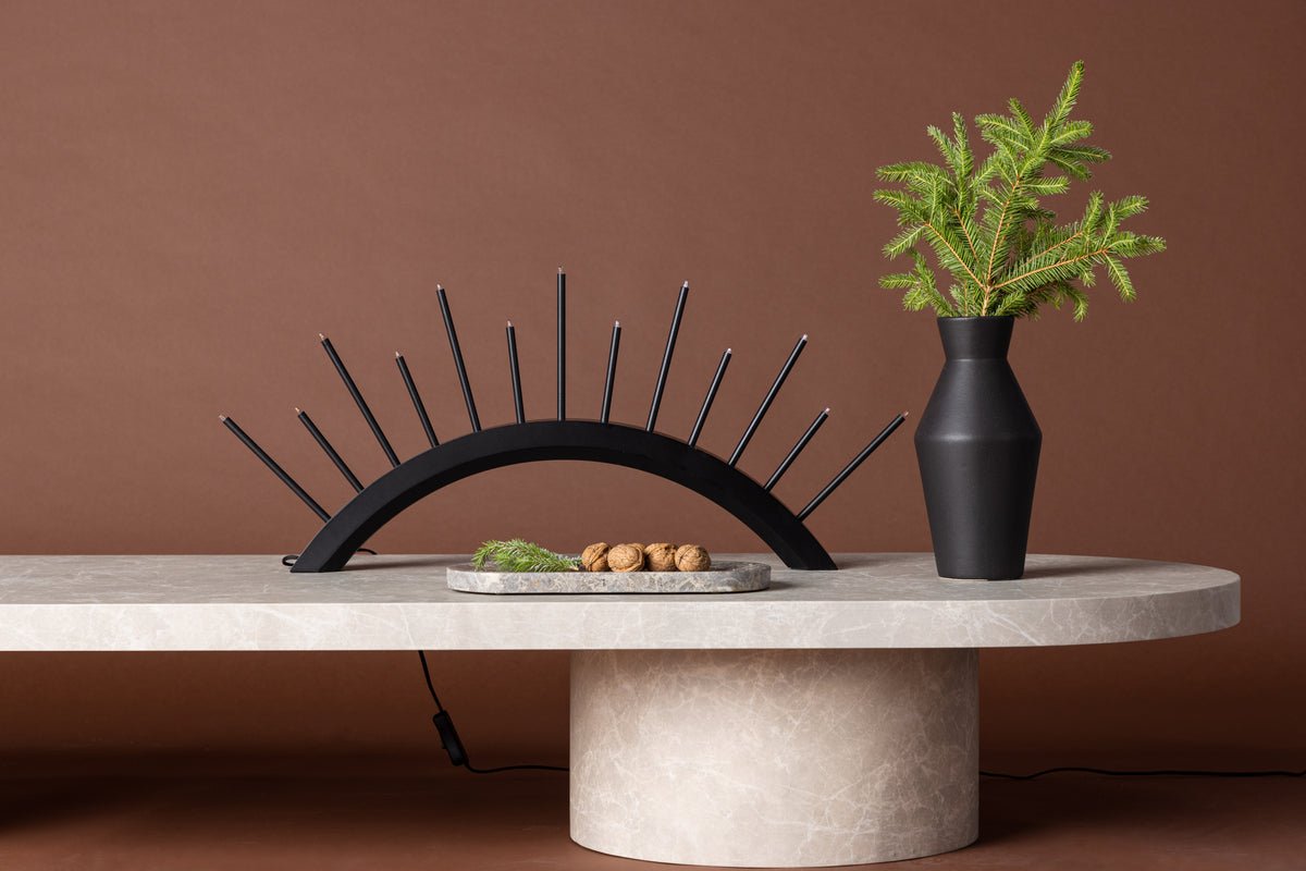 Julebelysning Lumin - Rundbuebelysning i Sort