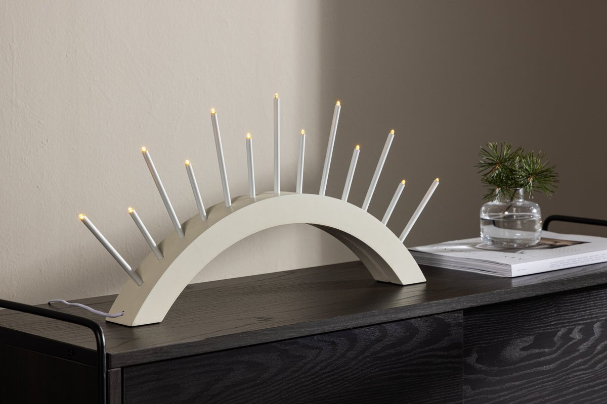 Julebelysning Luma - Rundbue Beige eller Sort