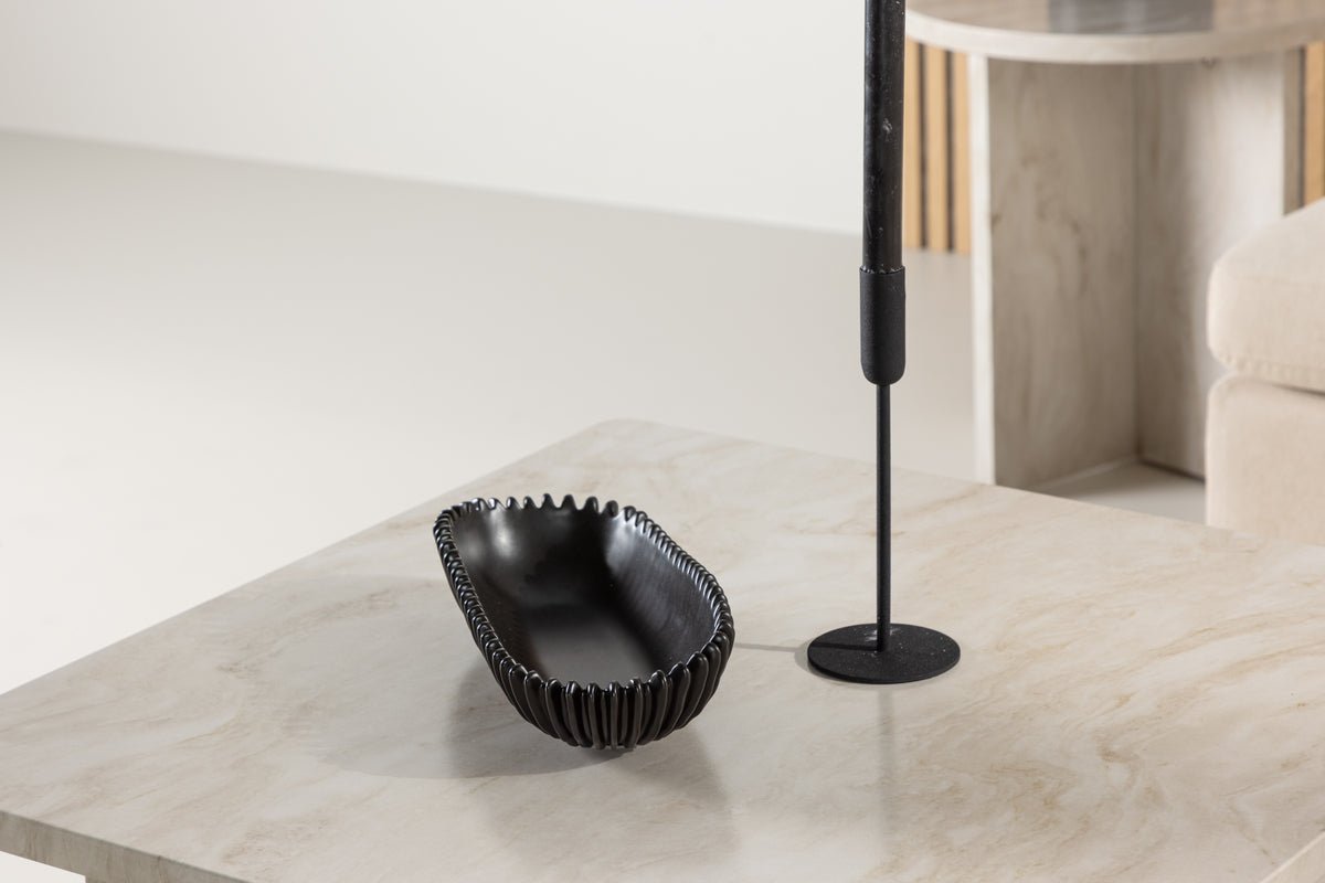 Couchtisch Morma - mit Marmoroptik und Ablagefach