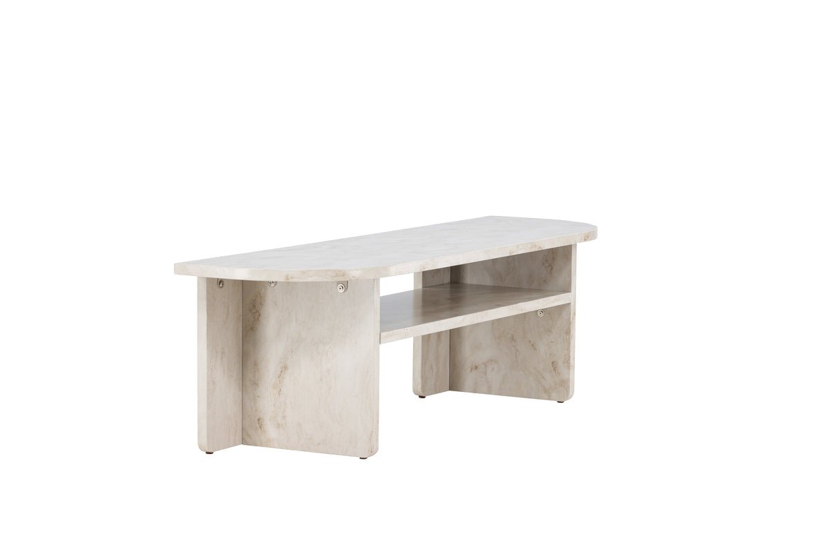 Designer TV-Lowboard Larenzo - Beige i marmorlook