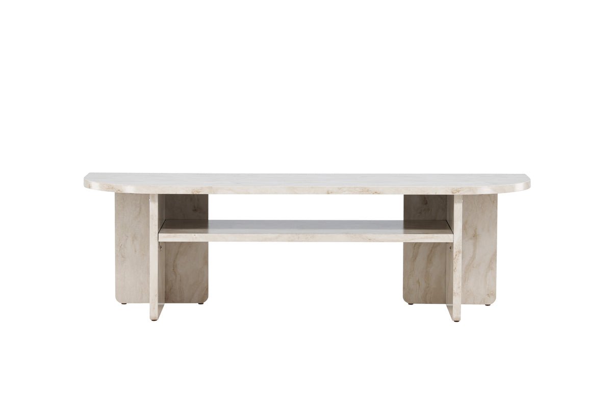 Designer TV-Lowboard Larenzo - Beige i marmorlook