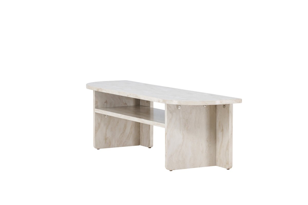 Designer TV-Lowboard Larenzo - Beige i marmorlook