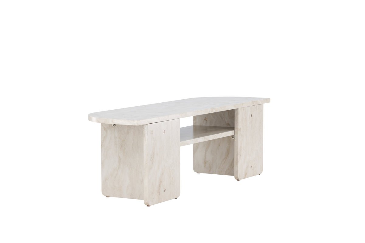 Designer TV-Lowboard Larenzo - Beige i marmorlook