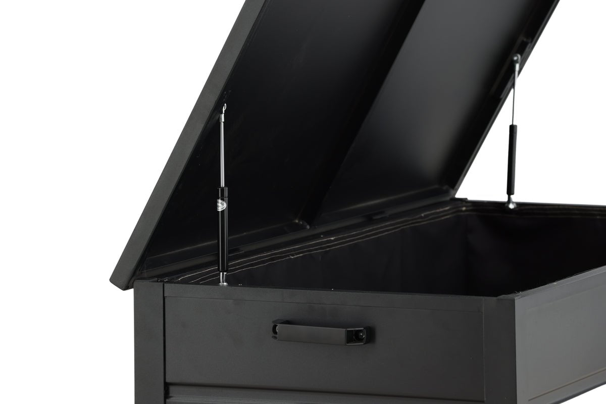 Havemøbel pude kasse Ludmilla - sort aluminiumsramme inkl. indvendig taske