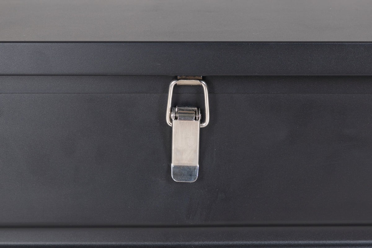 Havemøbel pude kasse Ludmilla - sort aluminiumsramme inkl. indvendig taske