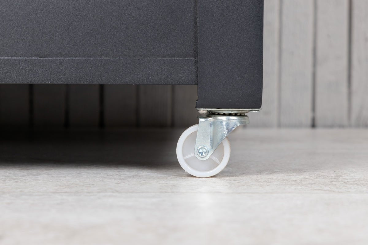 Havemøbel pude kasse Ludmilla - sort aluminiumsramme inkl. indvendig taske