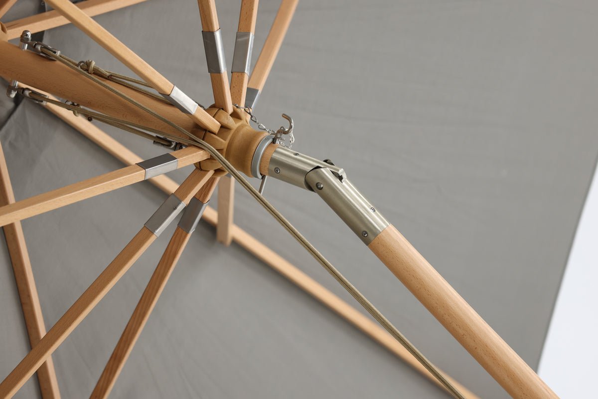 Sonnenschirm Ifta – Ø330 cm in wahlweise Schwarz oder Grau