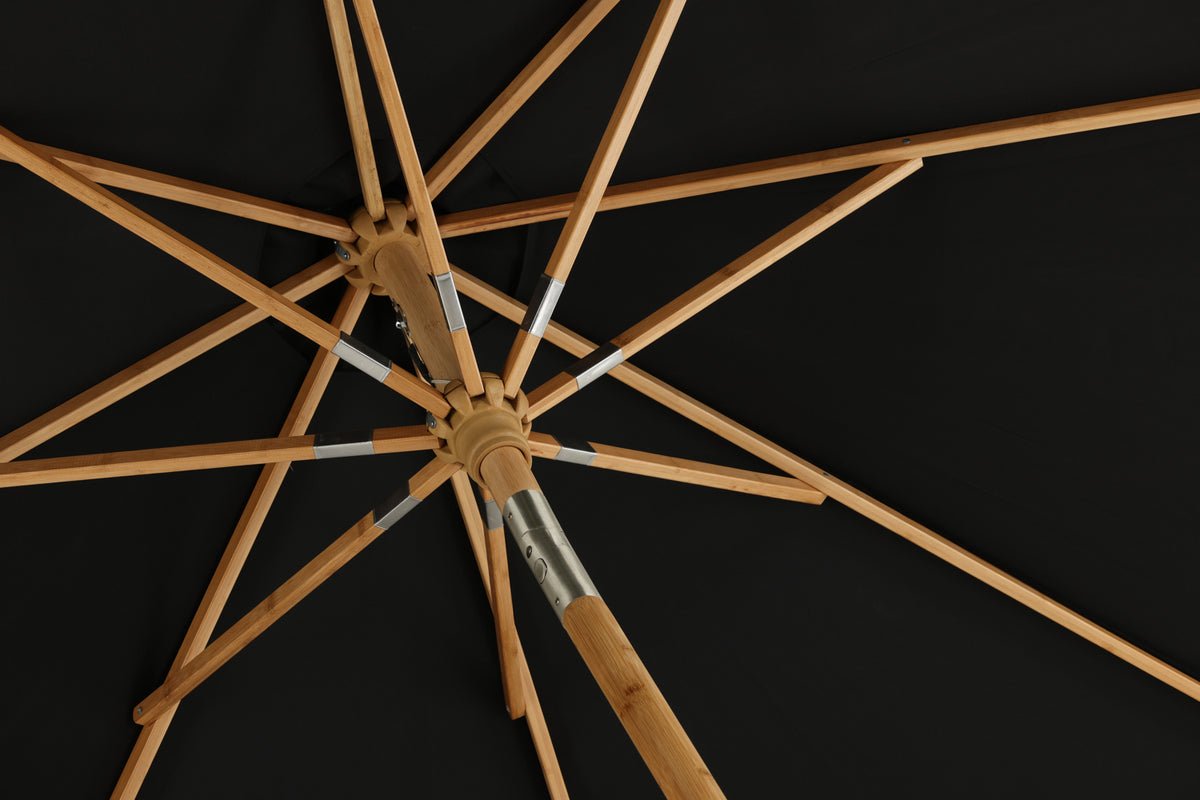 Havemøbel parasol Boho – Ø270 cm i valgfri Sort eller Grå