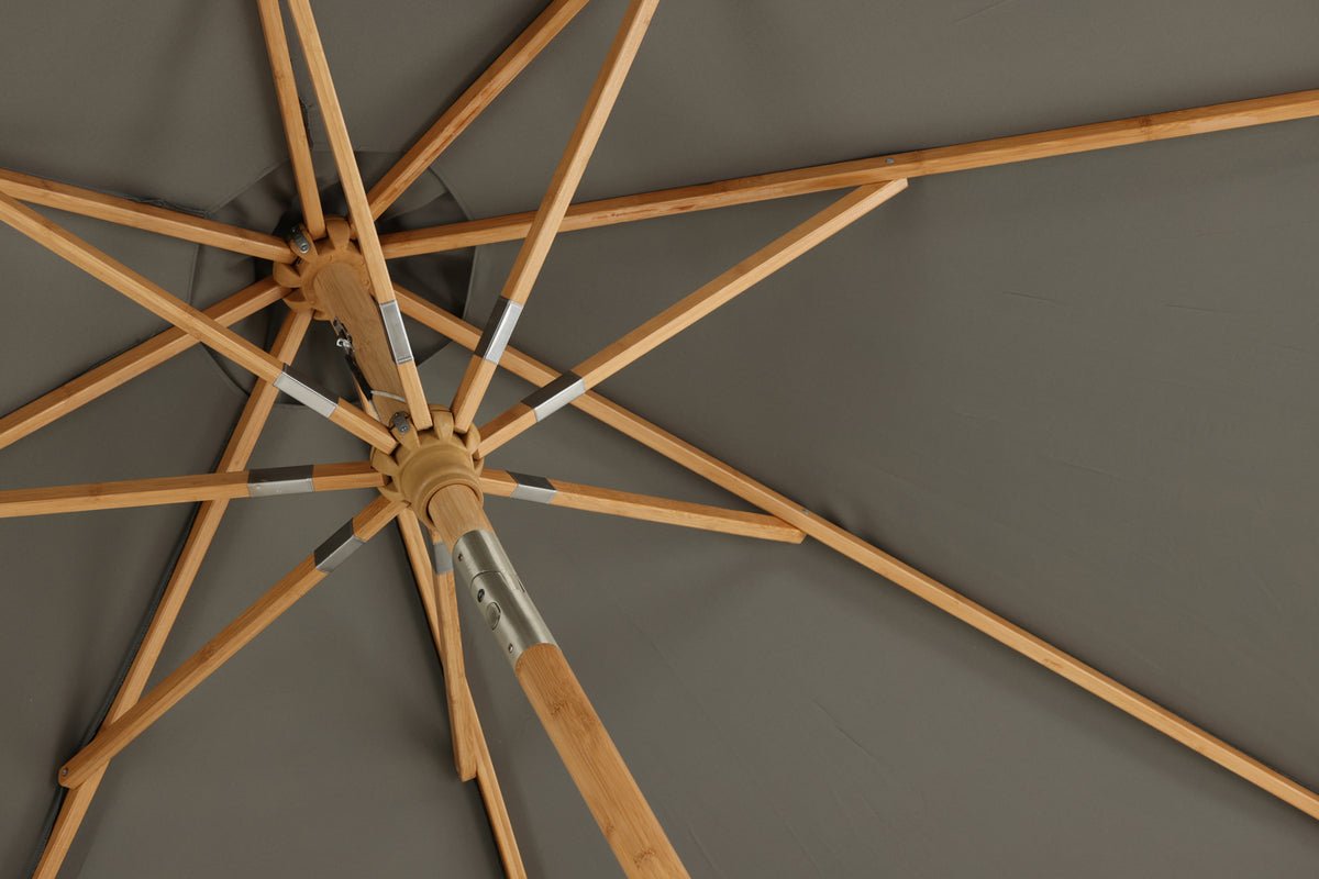 Havemøbel parasol Boho – Ø270 cm i valgfri Sort eller Grå