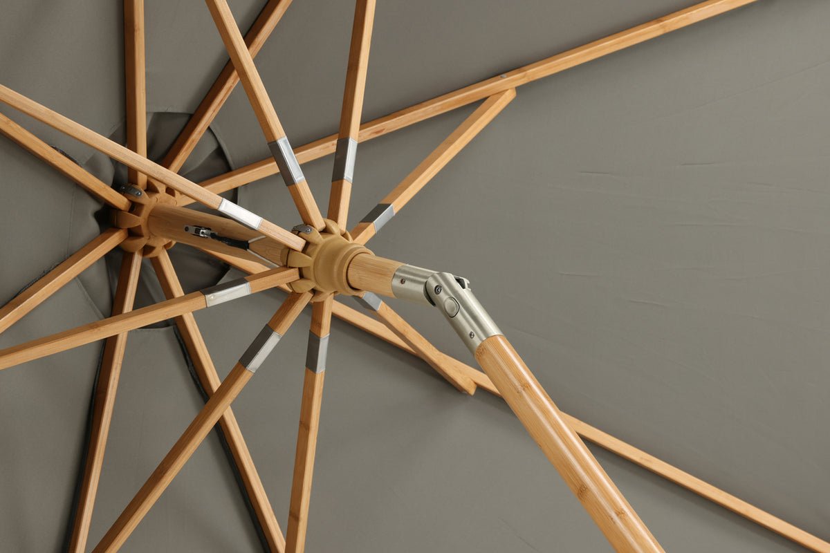 Havemøbel parasol Boho – Ø270 cm i valgfri Sort eller Grå