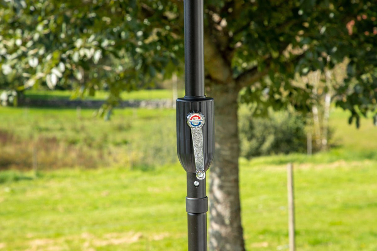 Garten Sonnenschirm Palma – Ø270 cm verfügbar in Weiß, Schwarz, Grau und Blau