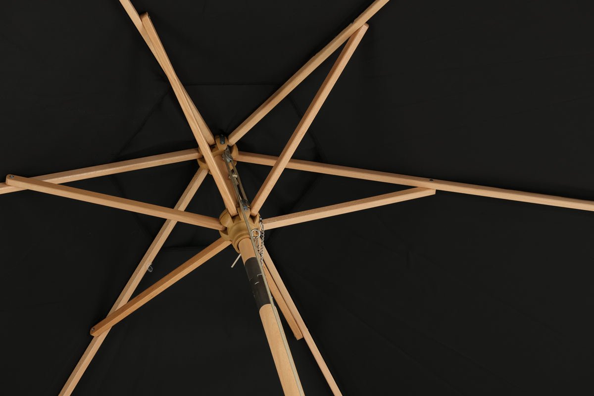 Havemøbel parasol Valenza – Ø250 cm i Sort eller Hvid