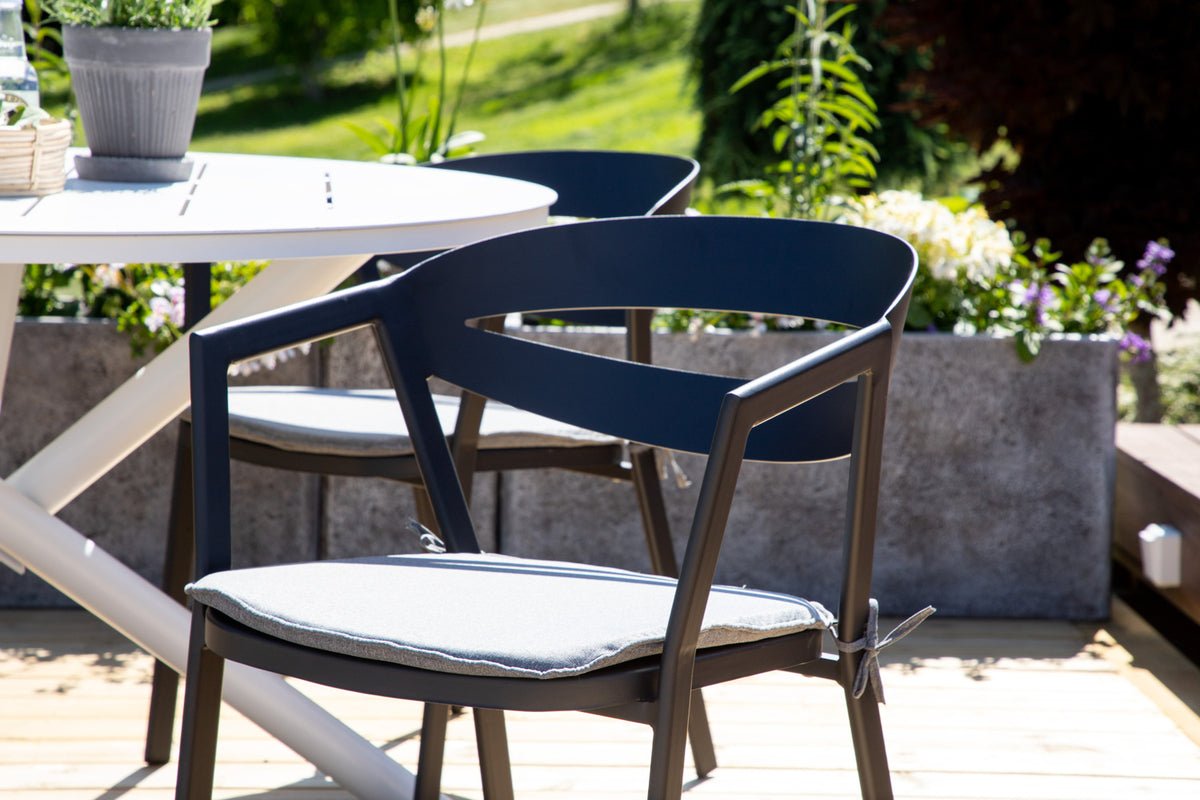 Havestol Sylt - i aluminium i sort