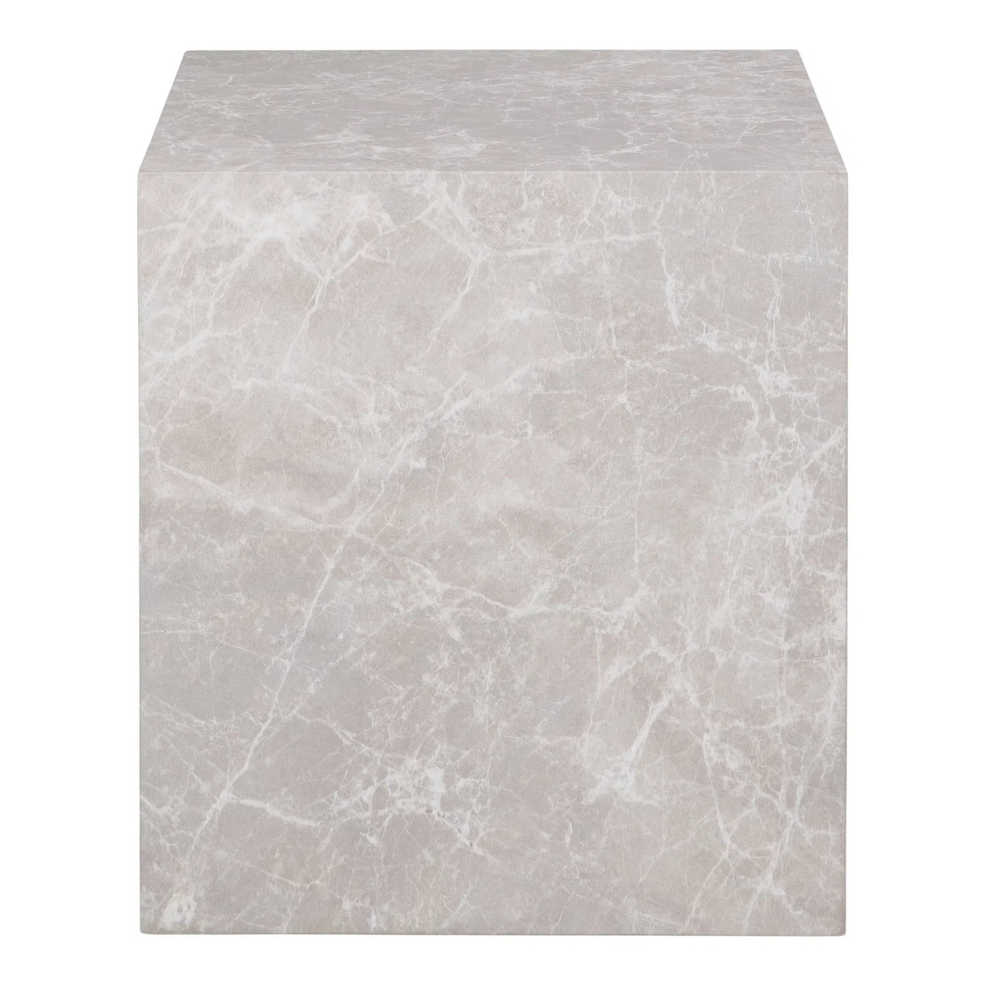 Designer sofabord/sidebord Paris i marmorlook 40x40x45 cm