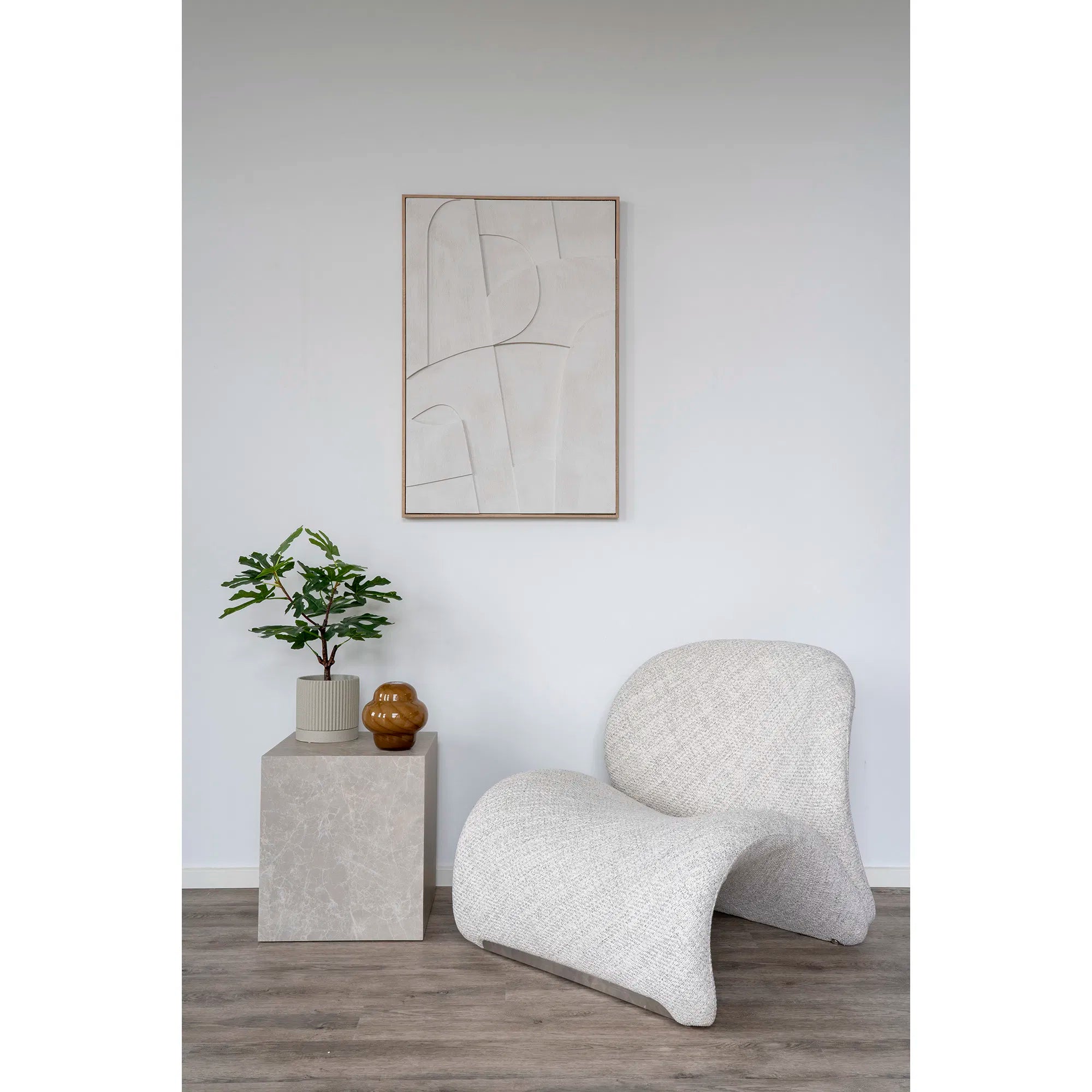 Designer sofabord/sidebord Paris i marmorlook 40x40x45 cm