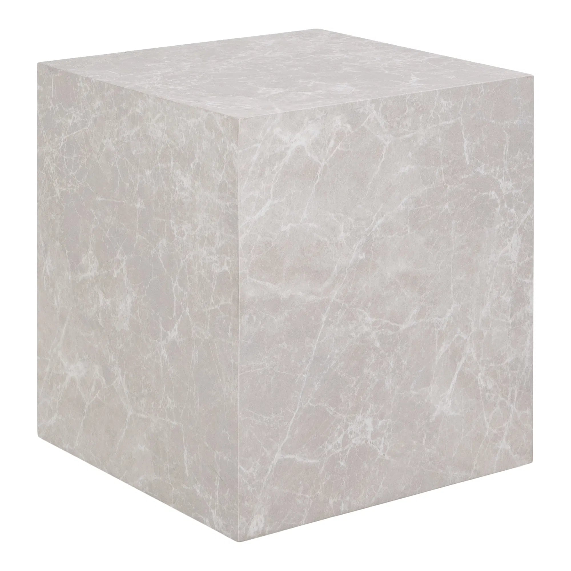 Designer sofabord/sidebord Paris i marmorlook 40x40x45 cm