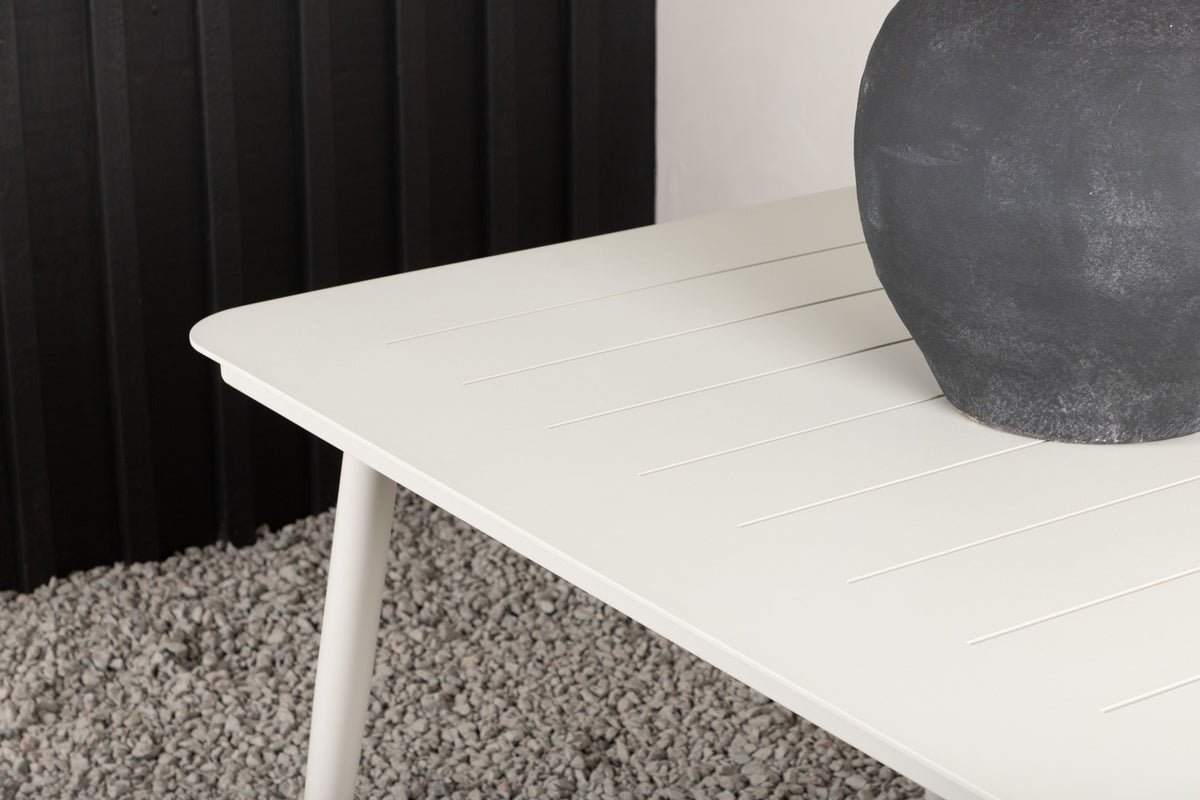 Gartentisch Imani - rektangulært, beige spisebord i aluminium