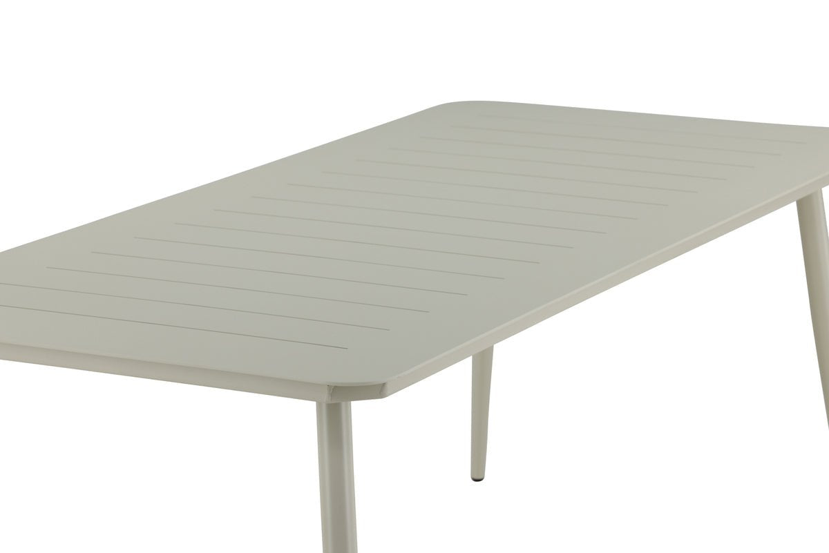 Gartentisch Imani - rektangulært, beige spisebord i aluminium