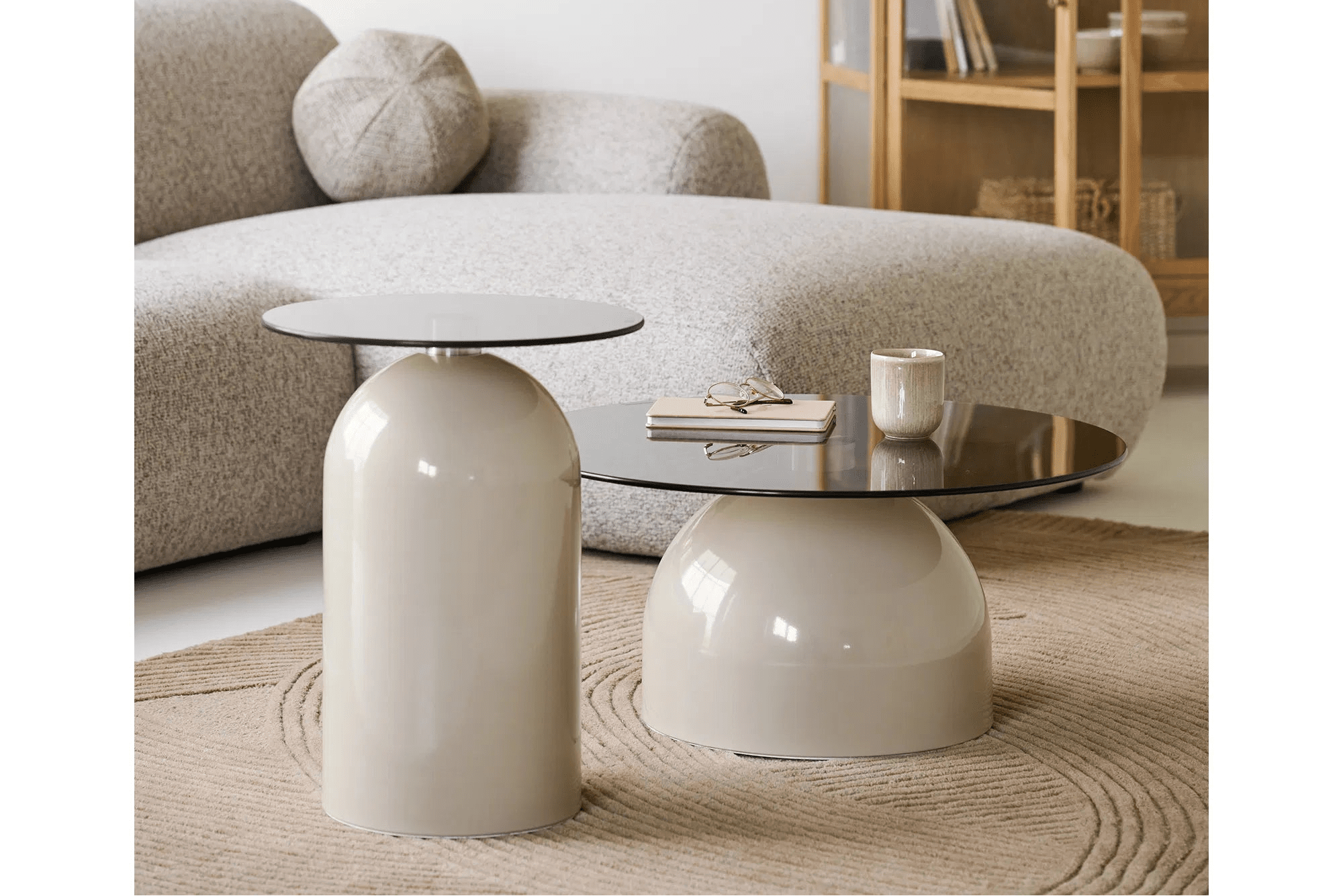 Beistelltisch Aurevik – mit gehärteter Glasplatte