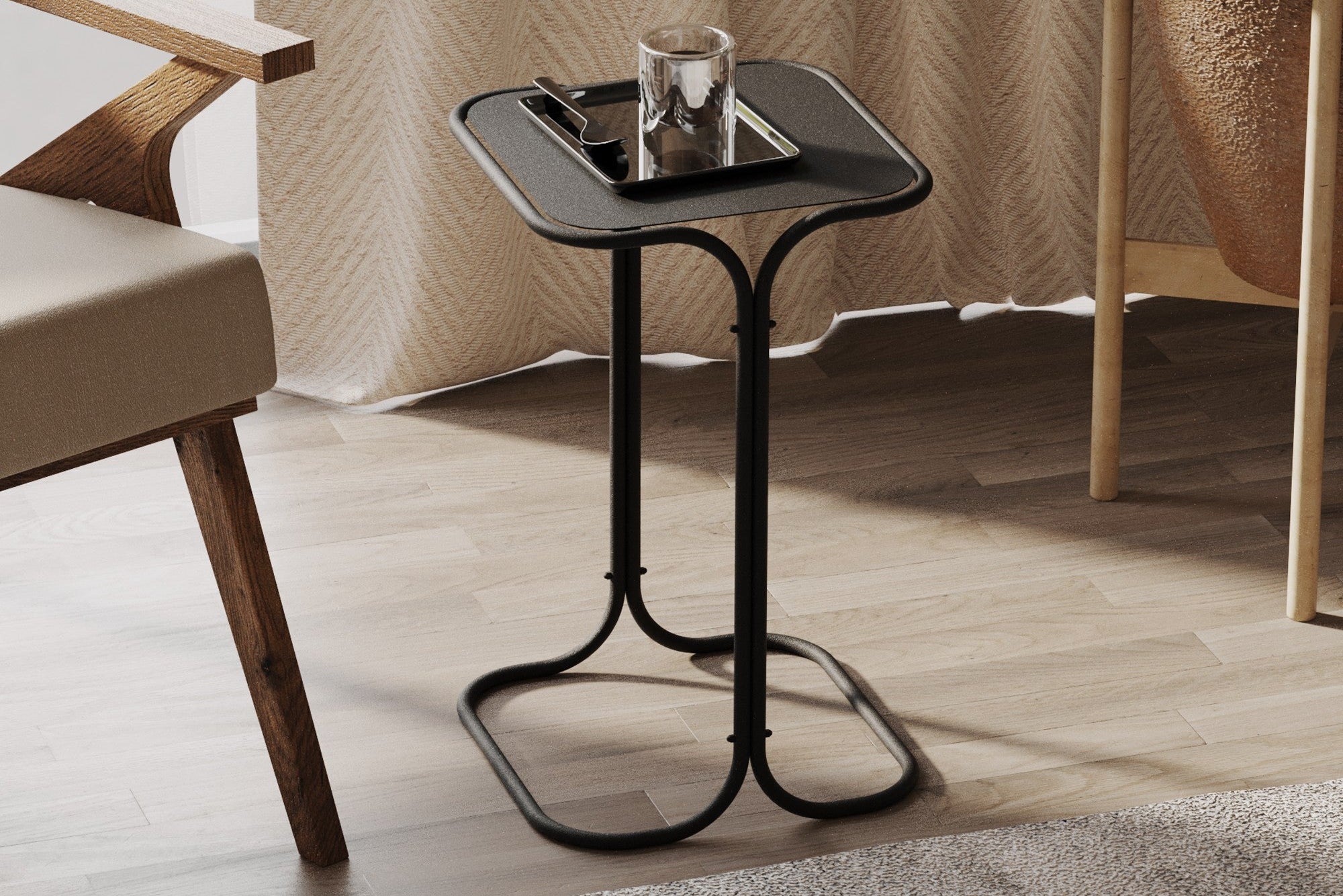 Sofabord Orento – Med sort metalstel