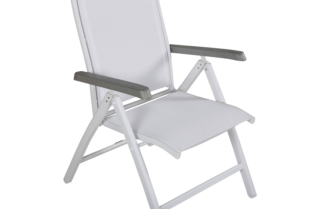 2er Set - Gartenstuhl Kara - Gestell aus Aluminium, Sitzfläche aus Textilene, verstellbar