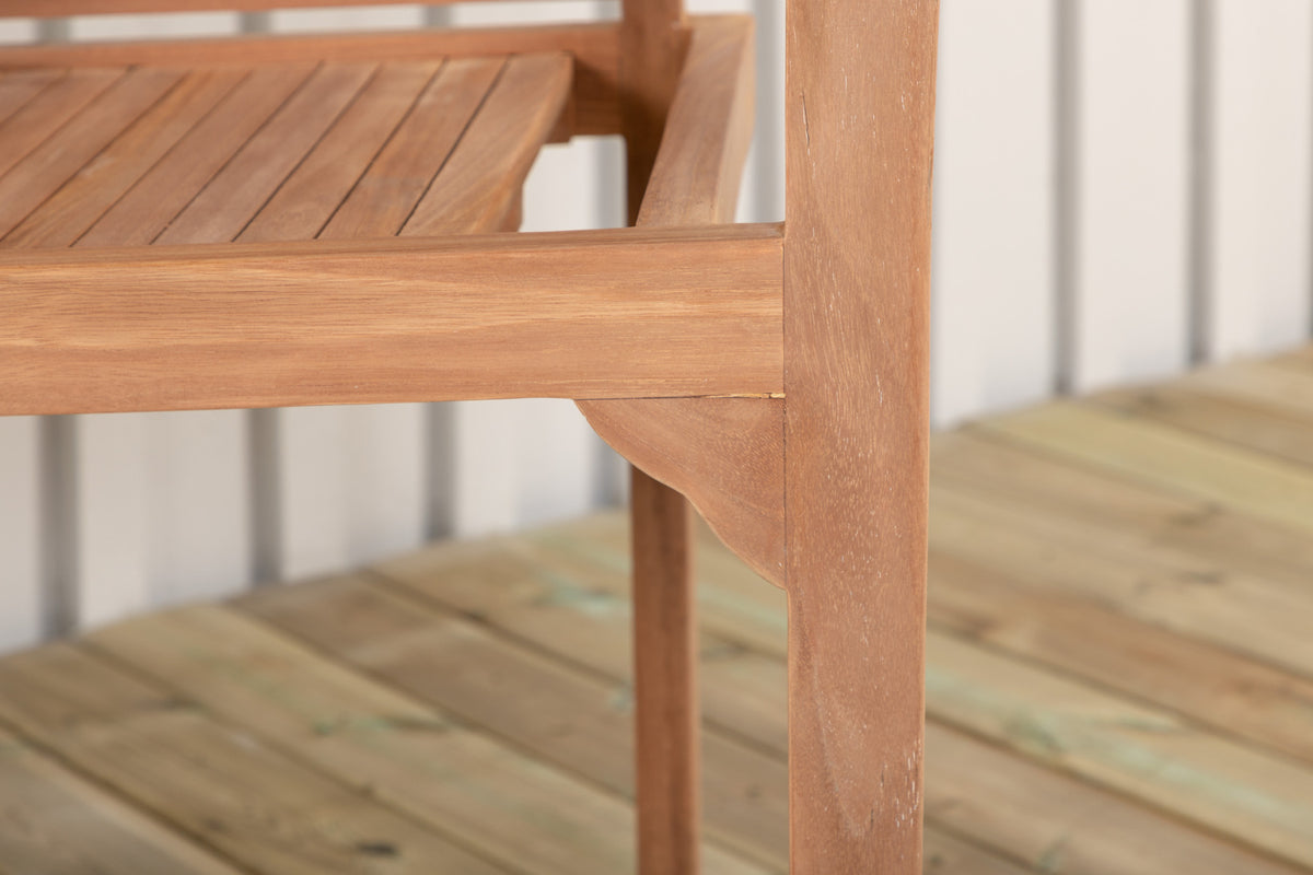 2er Set Gartenstuhl Tansania - aus massivem, poliertem Teakholz