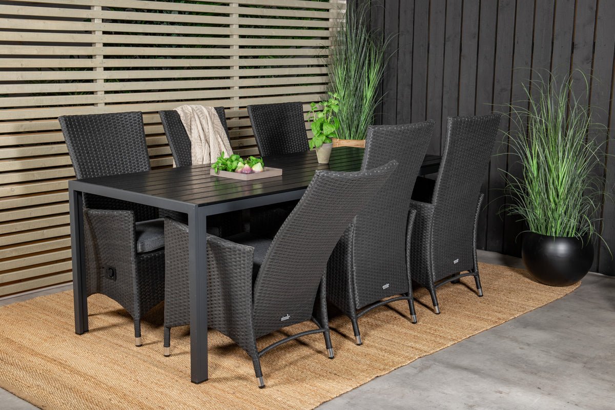 2er Set - Venezia Gartenstuhl in Rattanoptik in Schwarz, Weiß oder Naturoptik