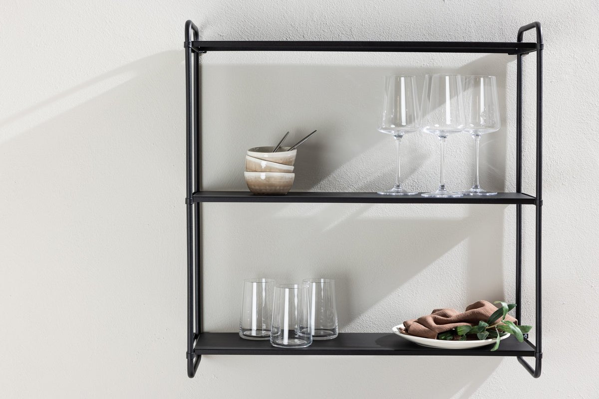 Væghylde Lyon – Væghylde i Beige eller Sort, lille & stor