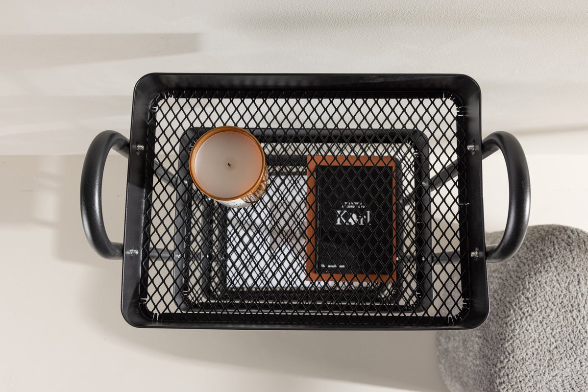 Regal Manaus – rullereol med 4 hylder i Sort