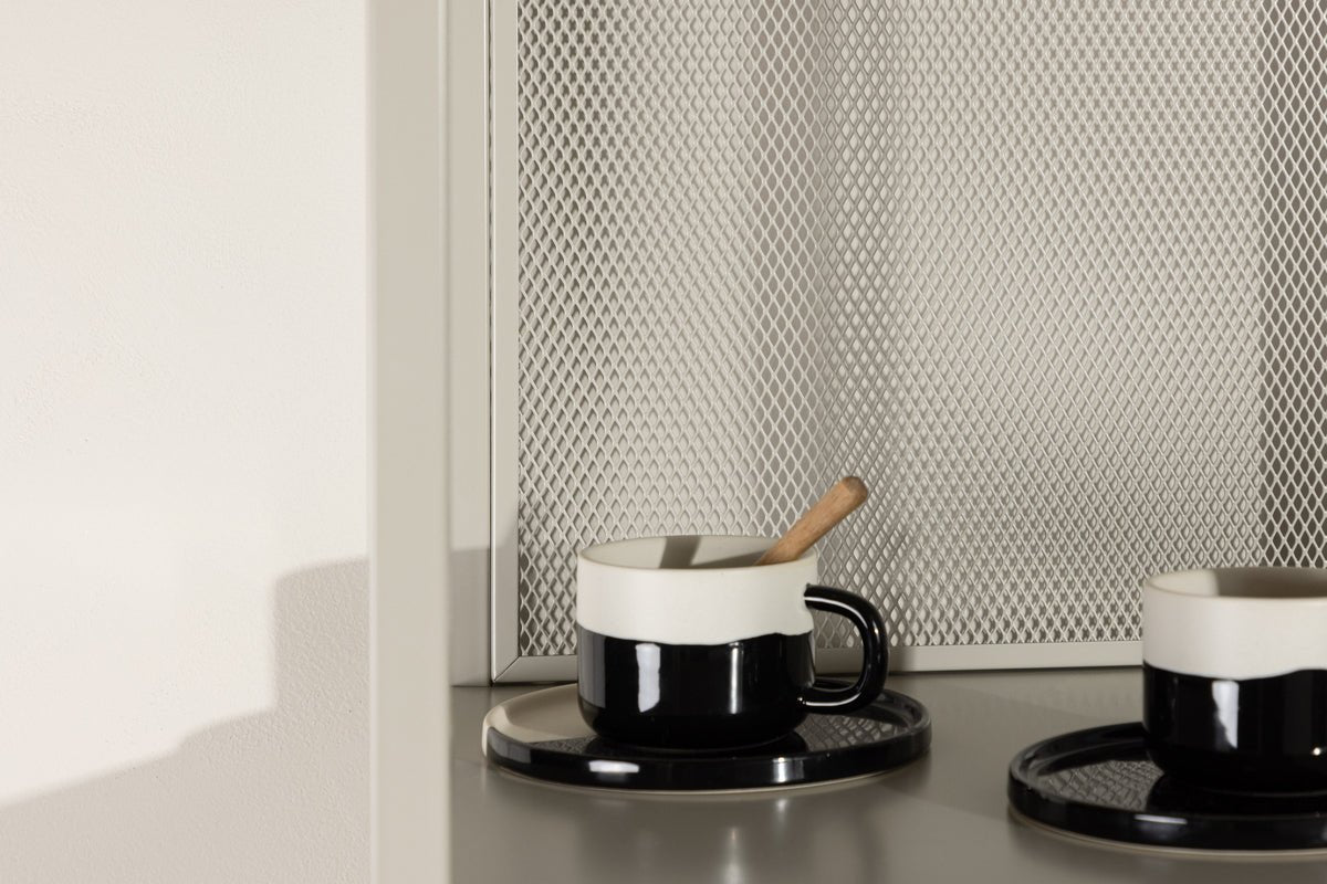 Regal Buenos Aires – højt fritstående reol i Beige med 4 rum