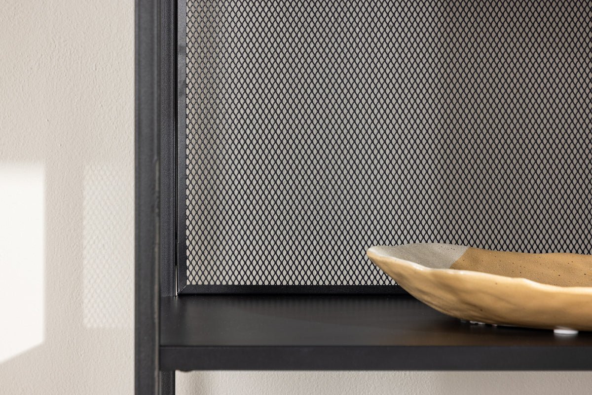 Regal Santiago – Stativreol med skuffer i Sort