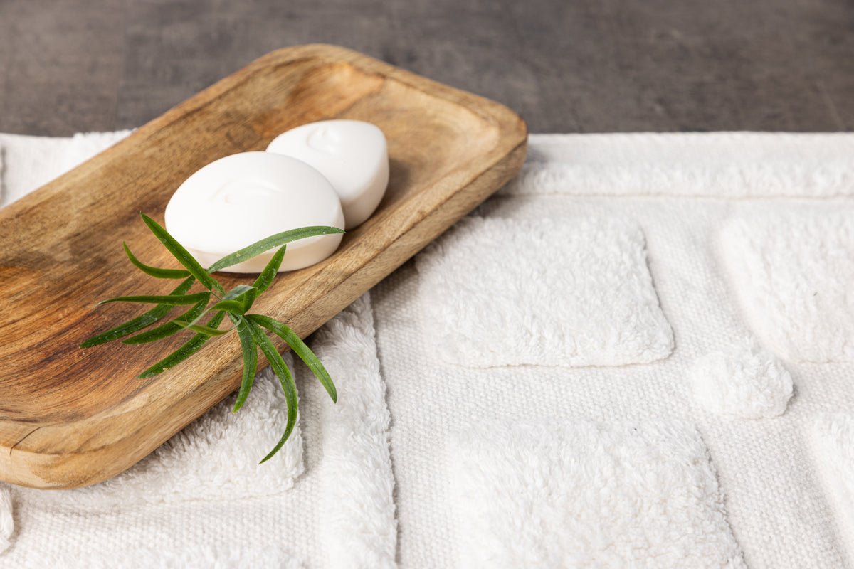 Bademåtte Balian - i lys Hvid af blød bomuld