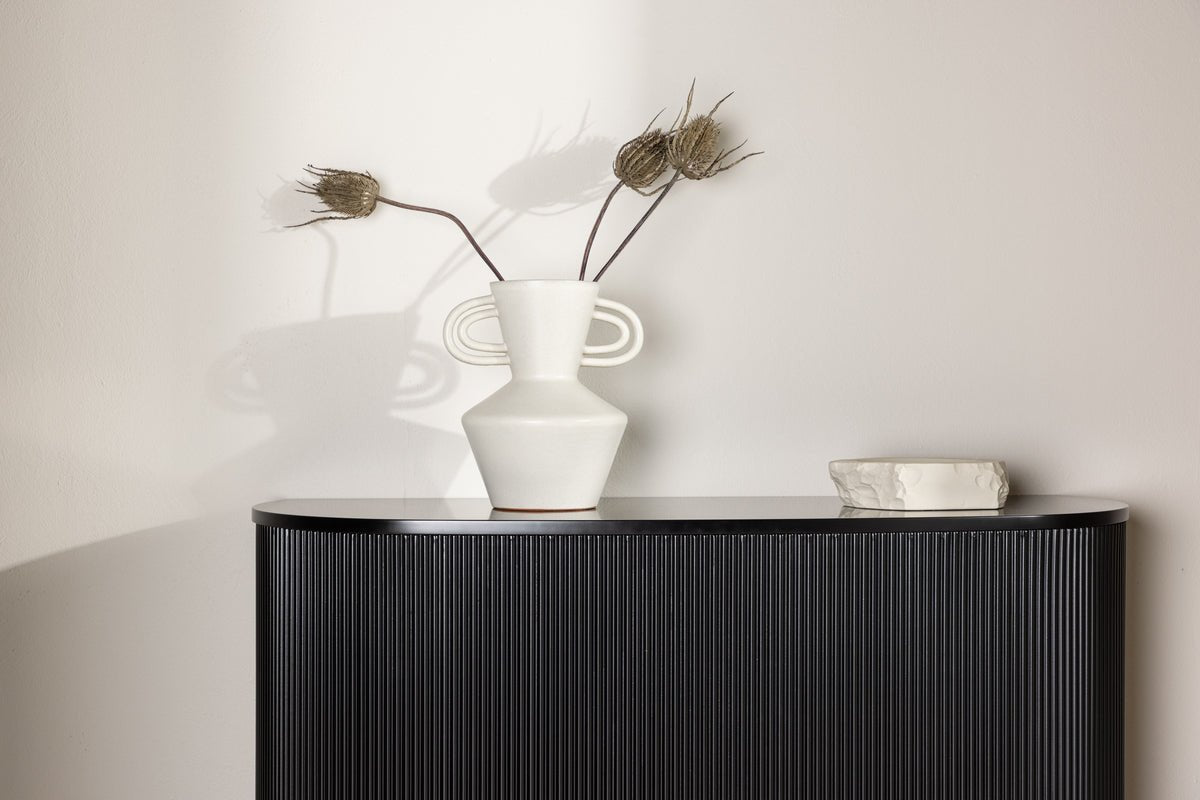 Sidebord Silva – i Sort med rilleoptik