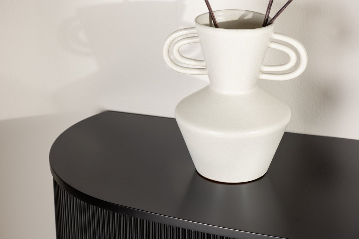 Sidebord Silva – i Sort med rilleoptik