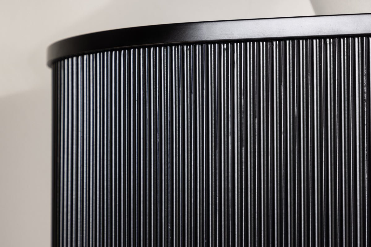 Sidebord Silva – i Sort med rilleoptik
