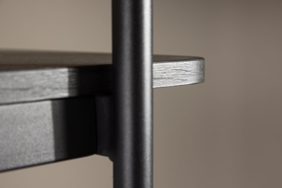 Regal Heim – højt fritstående reol i Whitewash med 5 hylder