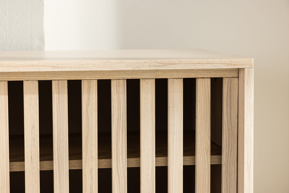 Designer TV-Lowboard Valero 180 cm MDF – Mat, med lamelfront