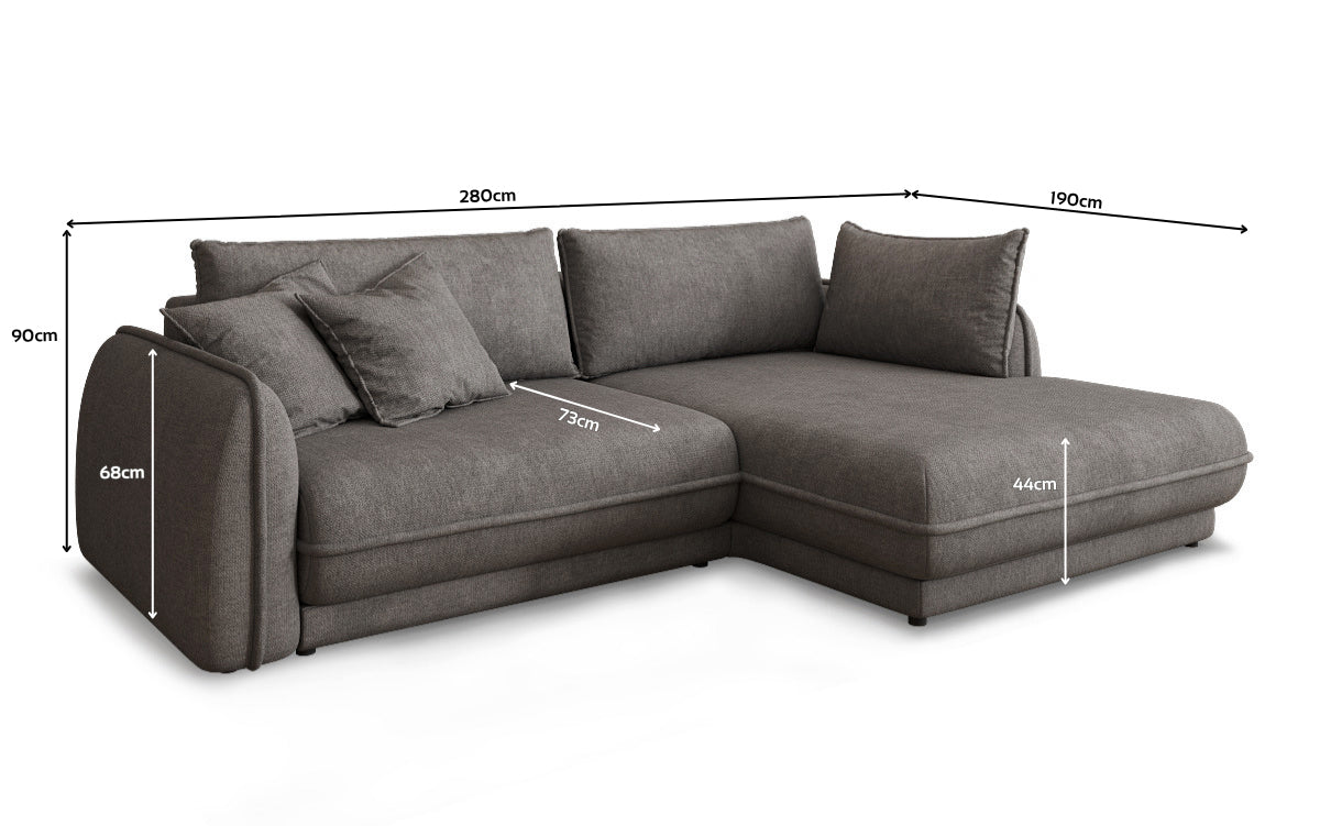 Designer Sofa Mojave II Stof med sovefunktion og opbevaringsplads