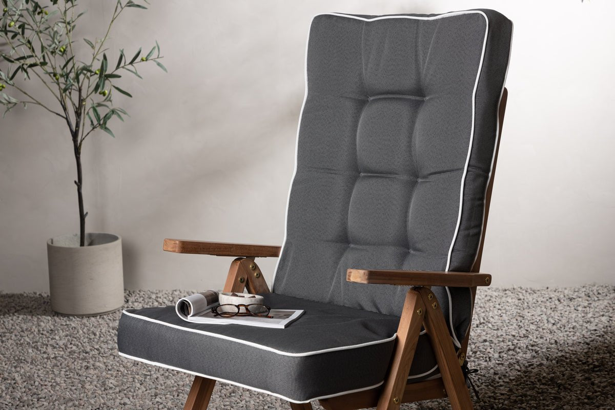 Garten 3-pak - Stolkissen Jill af polyester, mørkegrå