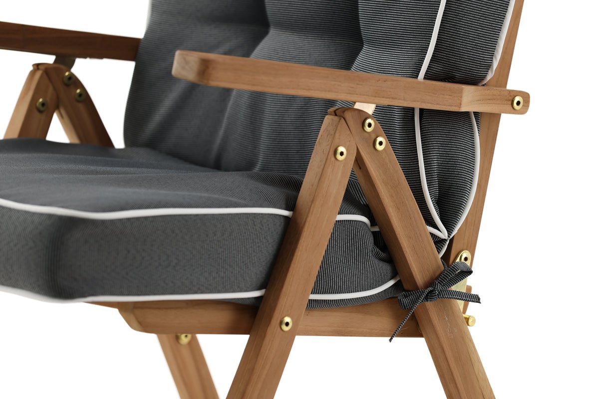 Garten 3-pak - Stolkissen Jill af polyester, mørkegrå