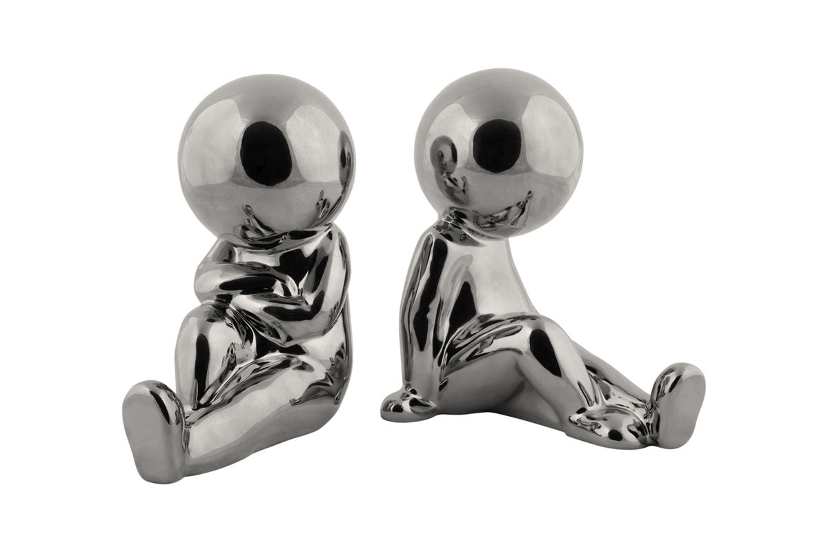 Buchstütze Lunvia - aus Keramik / sitzendes Duo