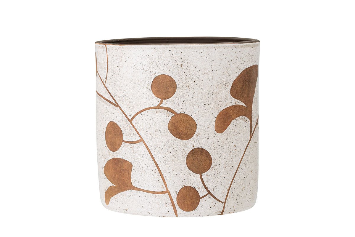 Deko-blomsterpotte Ardea – Blomsterdesign i Hvid